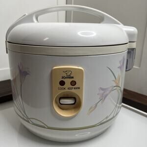 VTG Zojirushi Electric Rice Cooker Warmer NRC-10 10 Cup Floral Japan Tested